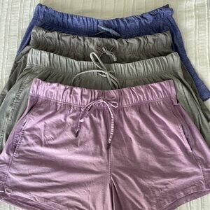 Women's Casual Shorts Set - Purple, Gray, Blue